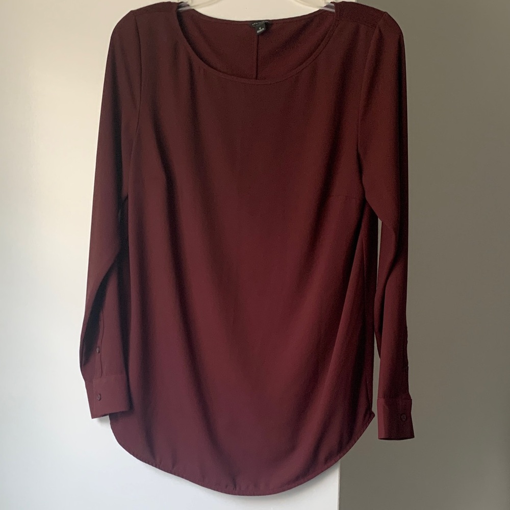 Ann Taylor Rich Burgundy Blouse